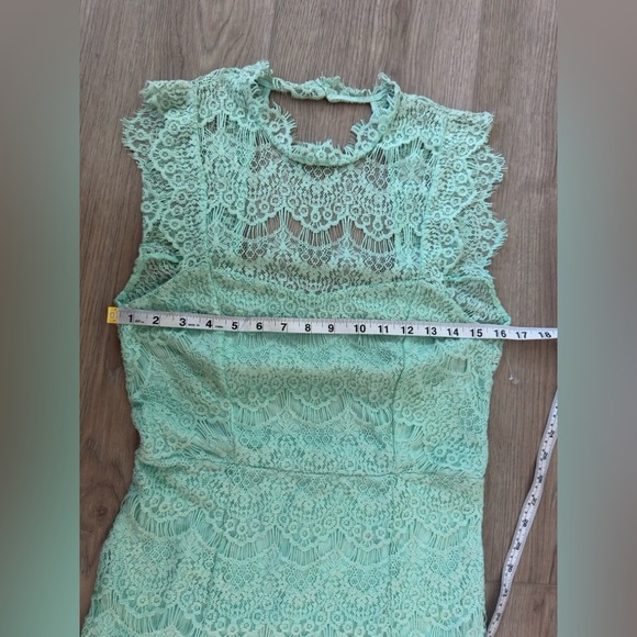 Intimates Free People Mint Lace Backless Dress 👗 - Picture 7 of 11
